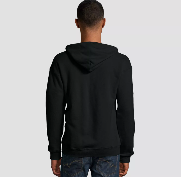 Black With Zipper Hoodie