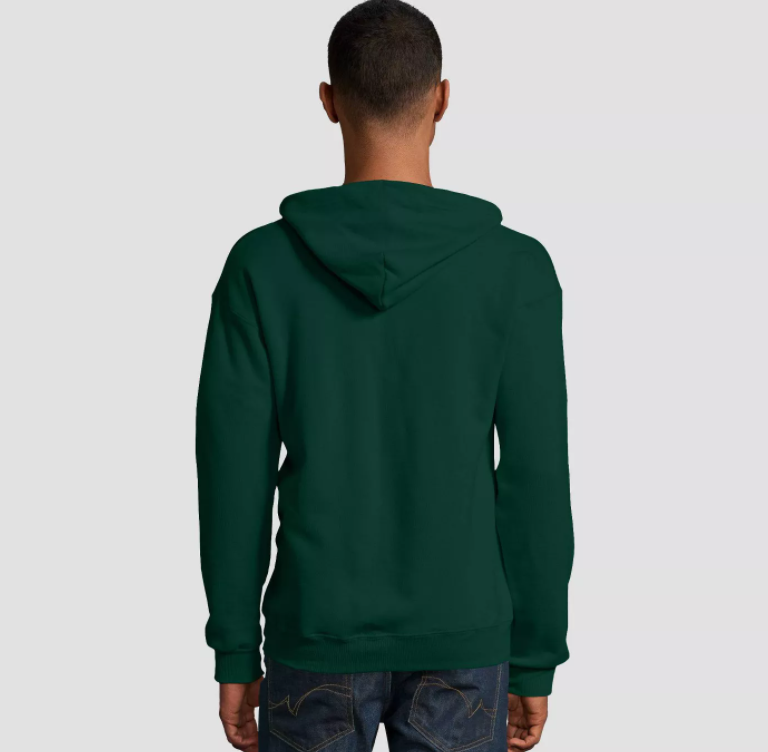 Bottle Green Zipper Hoodie