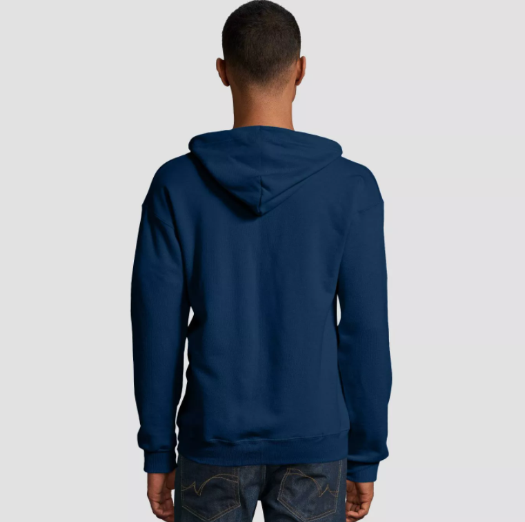 Navy With Zipper Hoodie